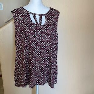 Avenue caged neckline tank top